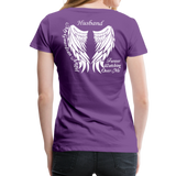 Husband Guardian Angel Women’s Premium T-Shirt (CK1607W) - purple