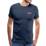 LPN Nurse Flag Heartbeat Men's Premium T-Shirt - navy