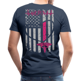 LPN Nurse Flag Heartbeat Men's Premium T-Shirt - navy