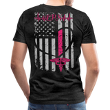 LPN Nurse Flag Heartbeat Men's Premium T-Shirt - charcoal gray