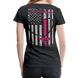 LPN Nurse Flag Heartbeat Women’s Premium T-Shirt - black