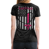LPN Nurse Flag Heartbeat Women’s Premium T-Shirt - charcoal gray