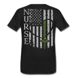 Nurse Flag Green Men's Premium T-Shirt - black