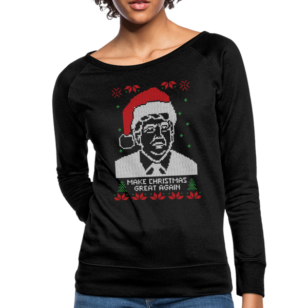 Make Christmas Great Again Women’s Crewneck Sweatshirt (CK1637) - black