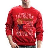 Trump Really Great Christmas Sweather Crewneck Sweatshirt (CK1641) - red