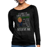 Trump Ugly Sweater Great Christmas Women’s Crewneck Sweatshirt (CK1642) - black