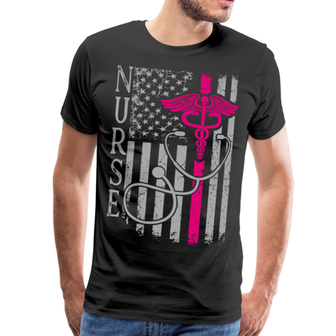 Nurse Flag Men's Premium T-Shirt (CK1642U) - black