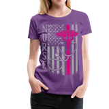 Nurse Flag Women’s Premium T-Shirt (CK1642) - purple