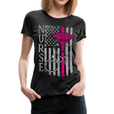 Nurse Flag Women’s Premium T-Shirt (CK1642) - charcoal gray