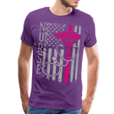 Nurse Flag Men's Premium T-Shirt (CK1643U) - purple
