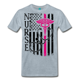 Nurse Flag Men's Premium T-Shirt (CK1643U) - heather ice blue