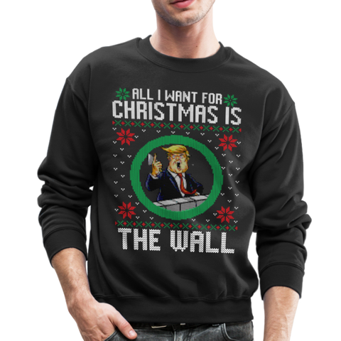 Trump Ugly Chrisatmas Sweather Crewneck Sweatshirt (CK1647) - black