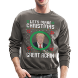 Lets Make Christmas Great Again Crewneck Sweatshirt (CK1650) - asphalt gray