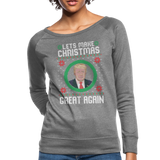 Trump make Christmas Great Again Women’s Crewneck Sweatshirt (CK1649) - heather gray
