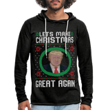 Lets Make Christmas Great Again Unisex Lightweight Terry Hoodie (CK1652) - charcoal gray