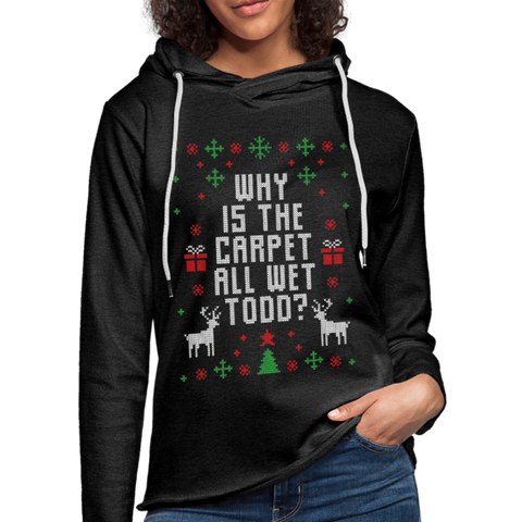 Why is the Carpet all Wet Todd Unisex Lightweight Terry Hoodie (CK1653) - charcoal gray
