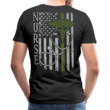 Nurse Flag Military Green Men's Premium T-Shirt - black