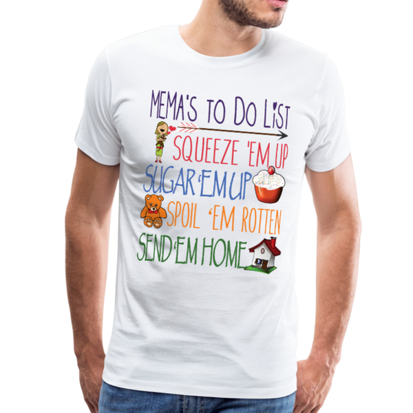 Mema's Todo List Men's Premium T-Shirt (CK1611) - white