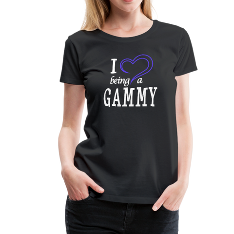 I Heart Being a Gammy Women’s Premium T-Shirt (CK1560) - black