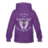 Dad Guardian Angel Women’s Premium Hoodie (CK1402W) - purple