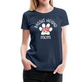 Basset Hound Mom Women’s Premium T-Shirt (CK1529) - navy