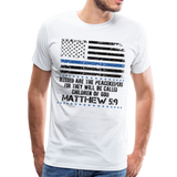 Peacekeepers Matthew 5:9 Men's Premium T-Shirt (CK1492) - white