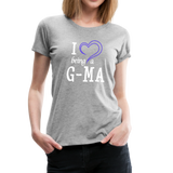 I Love Being a G-Ma Women’s Premium T-Shirt (CK1550W) - heather gray