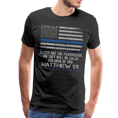 Peacekeepers Matthew 5:9 Men's Premium T-Shirt (CK1492) - black