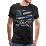 Peacekeepers Matthew 5:9 Men's Premium T-Shirt (CK1492) - charcoal gray