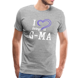 I Heart Being a G-Ma Men's Premium T-Shirt (CK1550U) - heather gray
