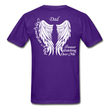 Dad Guardian Angel Gildan Ultra Cotton Adult T-Shirt - purple