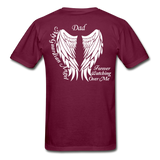 Dad Guardian Angel Gildan Ultra Cotton Adult T-Shirt - burgundy