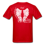 Dad Guardian Angel Gildan Ultra Cotton Adult T-Shirt - red