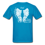 Dad Guardian Angel Gildan Ultra Cotton Adult T-Shirt - turquoise