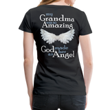 Grandma Amazing Angel Women’s Premium T-Shirt (CK1890W) - black