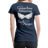 Grandma Amazing Angel Women’s Premium T-Shirt (CK1890W) - navy