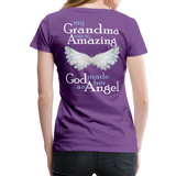 Grandma Amazing Angel Women’s Premium T-Shirt (CK1890W) - purple