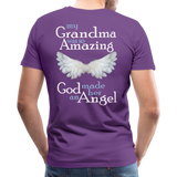 Grandma Amazing Angel Men's Premium T-Shirt (CK1890U) - purple