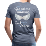 Grandma Amazing Angel Men's Premium T-Shirt (CK1890U) - heather blue
