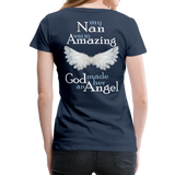 Nan Amazing Angel Women’s Premium T-Shirt - navy