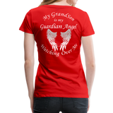 Grandson Guardian Angel Women’s Premium T-Shirt (CK1742) - red