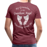 Grandma Guardian Angel Men's Premium T-Shirt - heather burgundy