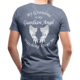 Grandma Guardian Angel Men's Premium T-Shirt - heather blue