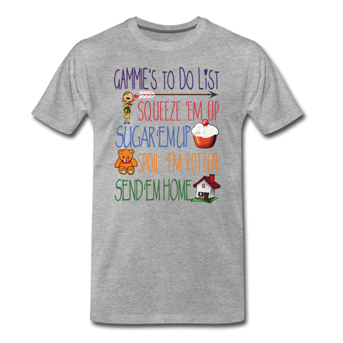 Gammie's To Do List Men's Premium T-Shirt (CK1613U) - heather gray
