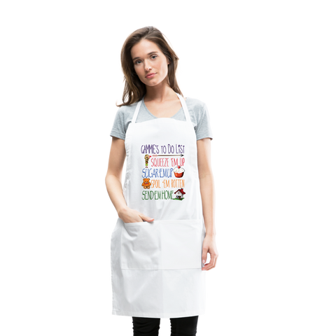 Gammie's Todo Adjustable Apron - Gift for Gammie - white