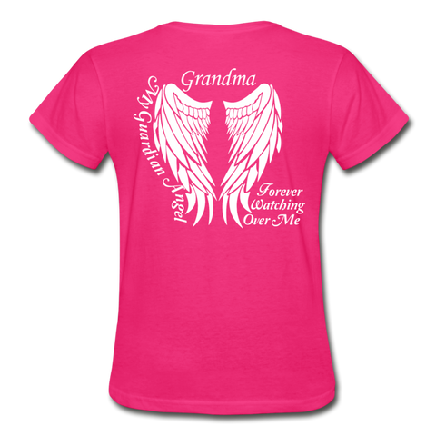 Grandma Guardian Angel Gildan Ultra Cotton Ladies T-Shirt - fuchsia