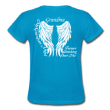 Grandma Guardian Angel Gildan Ultra Cotton Ladies T-Shirt - turquoise