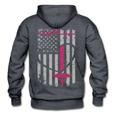 MA Flag Gildan Heavy Blend Adult Hoodie (CK1012) - charcoal gray