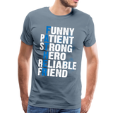 Father Men's Premium T-Shirt (CK10961) - steel blue