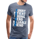 Father Men's Premium T-Shirt (CK10961) - heather blue